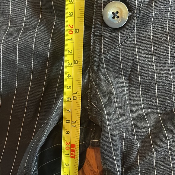 Free People Montella Black Pinstripe High Waisted Cropped Pants Size 2 - Picture 12 of 15